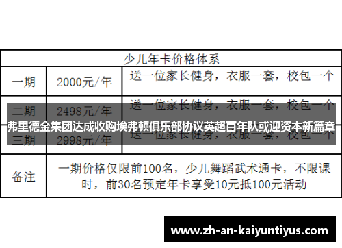 弗里德金集团达成收购埃弗顿俱乐部协议英超百年队或迎资本新篇章 弗里德金集团达成收购埃弗顿俱乐部协议英超百年队或迎资本新篇章